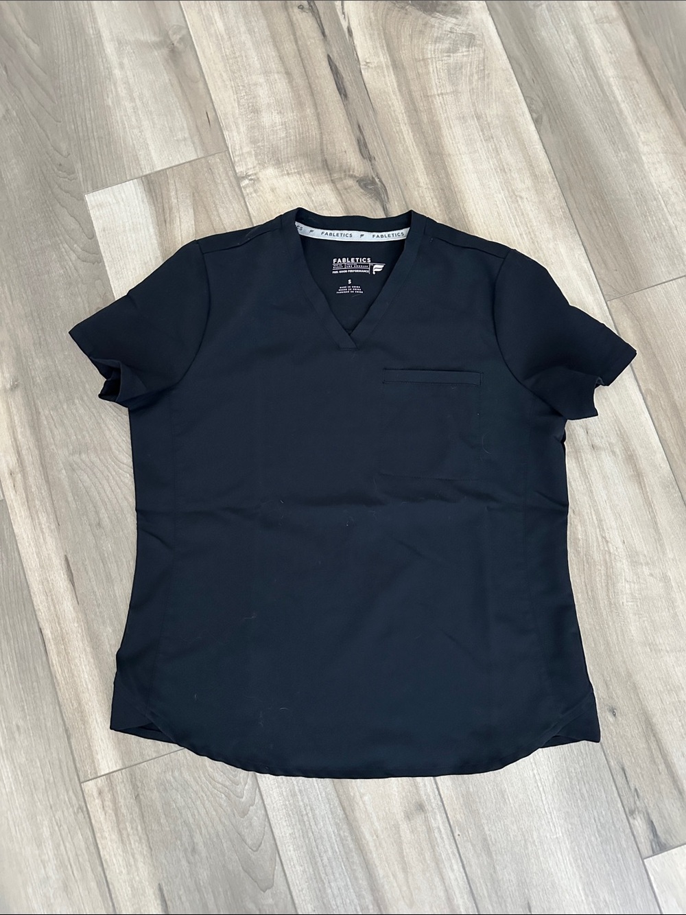 Fabletics Women's Black Scrub Top